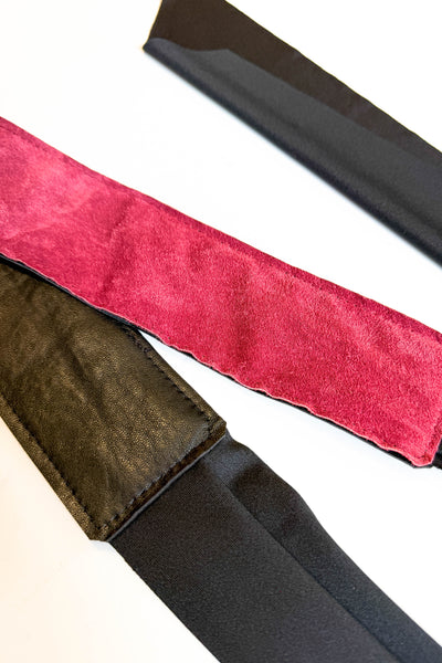 Raspberry Suede Wrap Belt