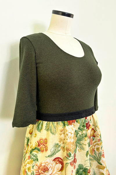 Wild Orchard Dress w/ Pockets LARGE