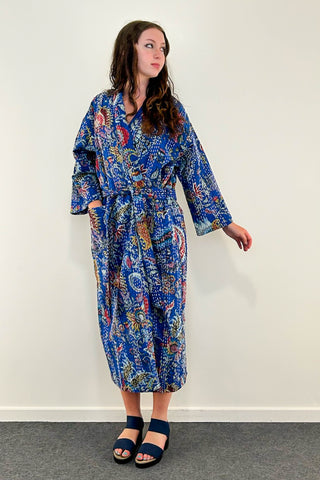 Kantha Robe ~ Royal Blue