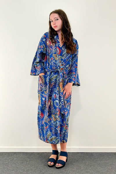 Kantha Robe ~ Royal Blue