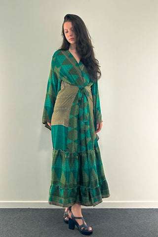 Angel Wing Upcycled Dress ~ Jade Goddess