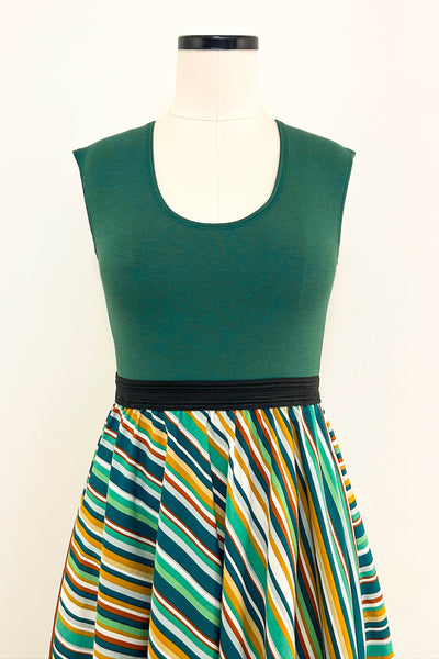 Sunset Stripe Dress w/ Pockets SMALL