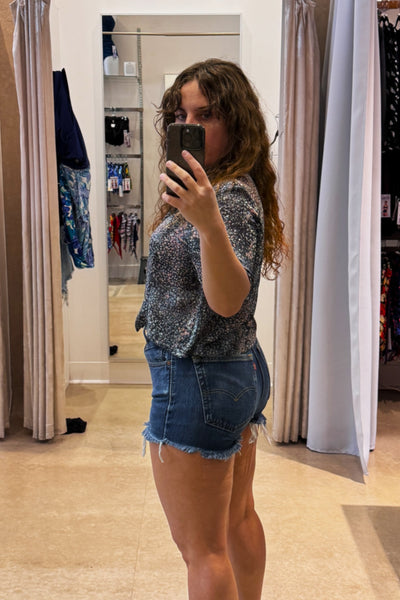 High-Rise Upcycled Denim Cutoff Shorts