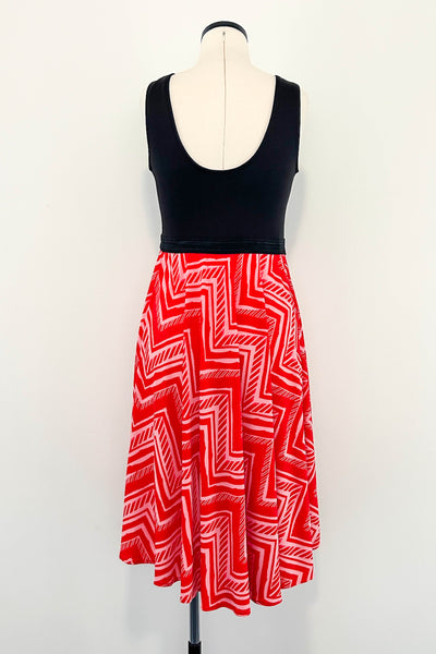 Zig Zag Dress w/ one Pocket MEDIUM