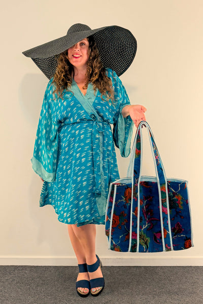 Velvet Tote ~ Teal