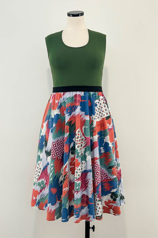 Desert Mosaic Reversible Dress with Pockets - Large