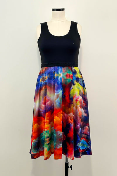 Electric Storm Dress w/ Pockets LARGE