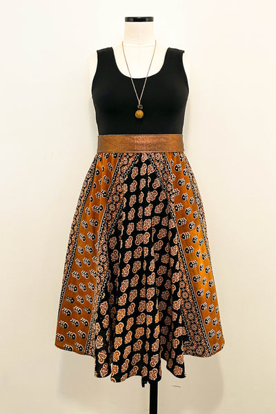 Saffron Nights Dress with Pockets - Large