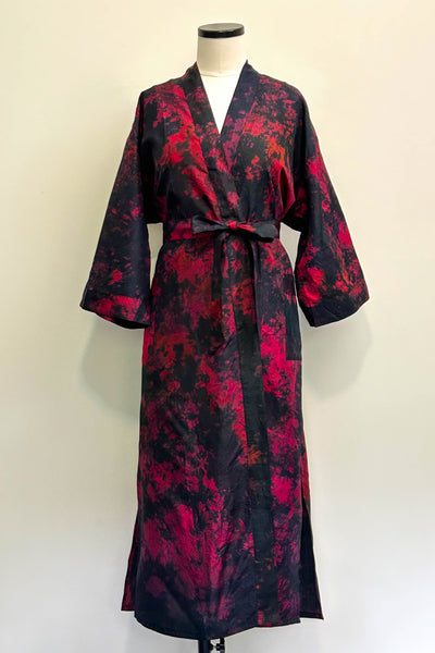 Long Upcycled Robe ~ Lava