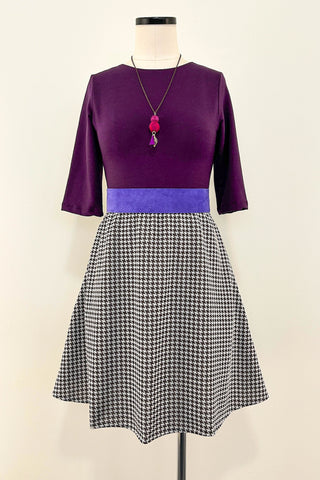 Chestnut Check Dress w/ Pockets MEDIUM