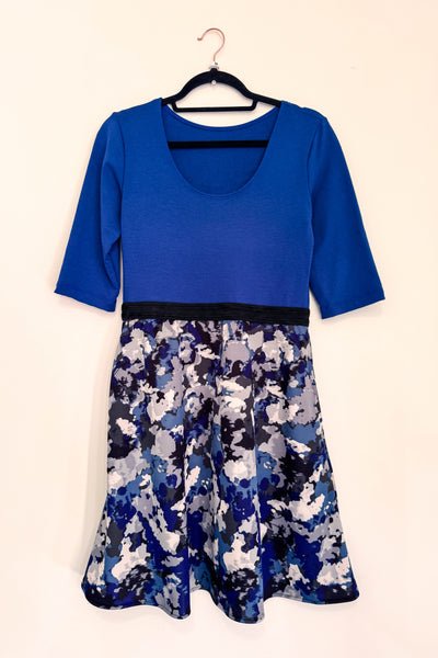Inkstorm Blue Dress w/ Pockets MEDIUM