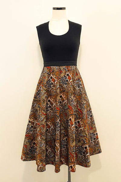 Spiced Cocoa Reversible Dress with Pockets - Medium