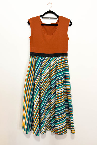 Sunset Stripe Dress w/ Pockets MEDIUM