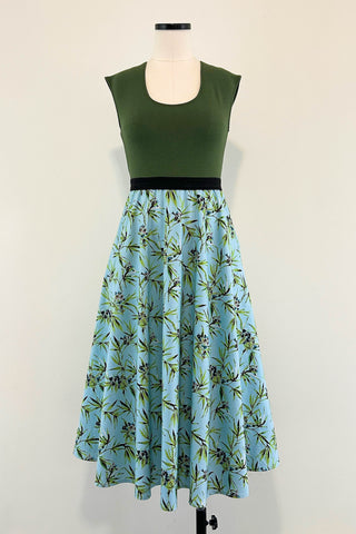 Blue Bamboo Dress w/ Pockets MEDIUM