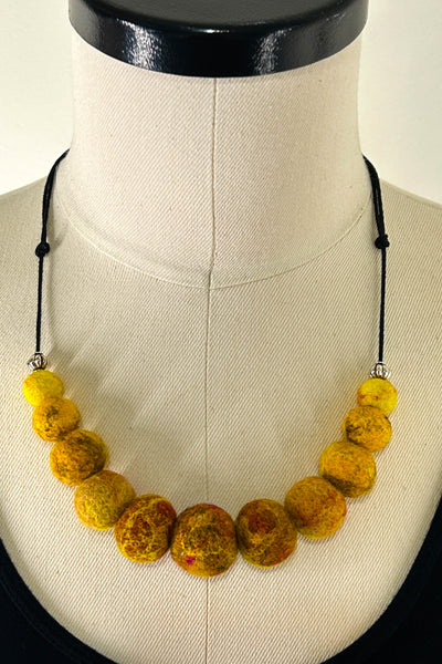 Wool Necklace in Medallion