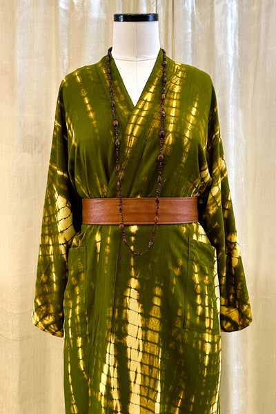 Cotton Robe ~ Green Tie Dye