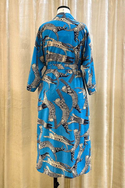 Cotton Robe ~ Blue Nile Kat