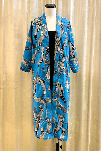 Cotton Robe ~ Blue Nile Kat