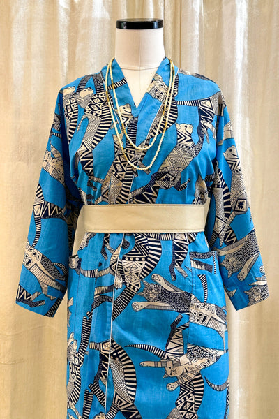 Cotton Robe ~ Blue Nile Kat