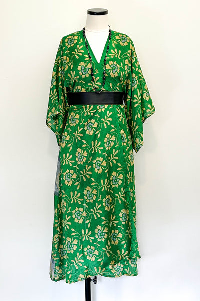 Kimono Robe Upcycled ~ Green Faerie