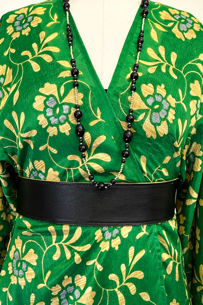 Kimono Robe Upcycled ~ Green Faerie