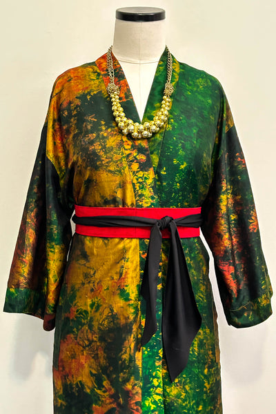 Long Upcycled Robe ~ Terrarium