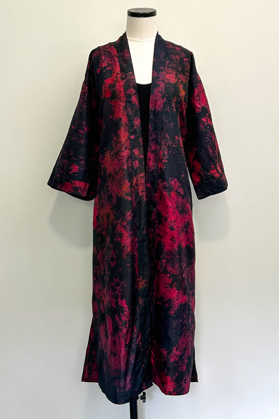 Long Upcycled Robe ~ Lava