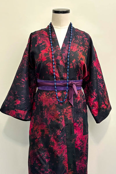 Long Upcycled Robe ~ Lava