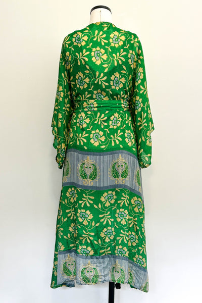 Kimono Robe Upcycled ~ Green Faerie