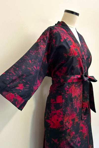 Long Upcycled Robe ~ Lava