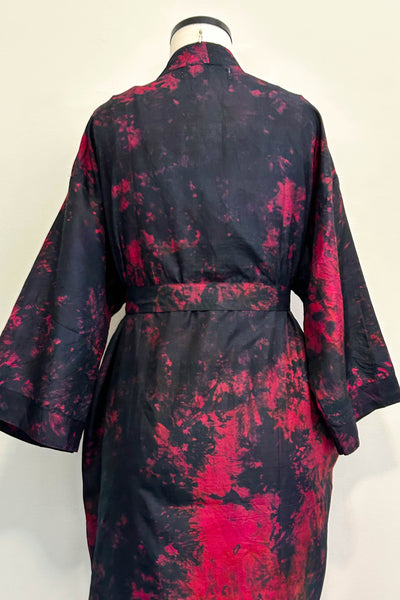 Long Upcycled Robe ~ Lava