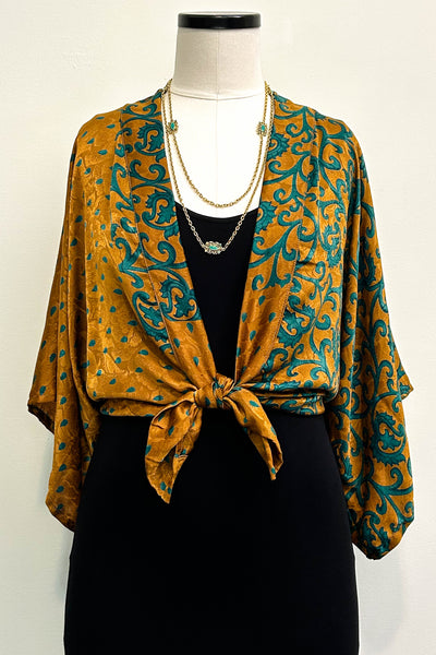 Kimono Blouse Upcycled ~ Tuscany