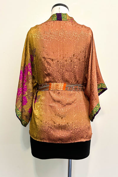 Kimono Blouse Upcycled ~ Myanmar