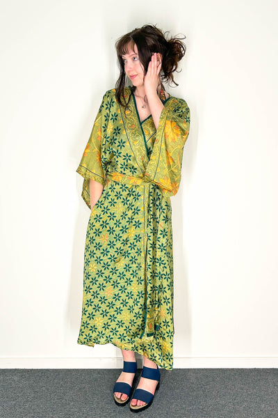 Kimono Robe Upcycled ~ Labyrinth