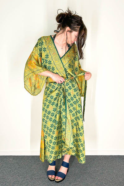 Kimono Robe Upcycled ~ Labyrinth