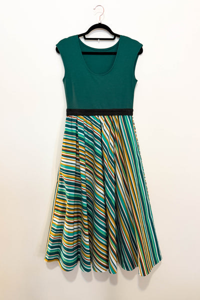 Sunset Stripe Dress w/ Pockets SMALL