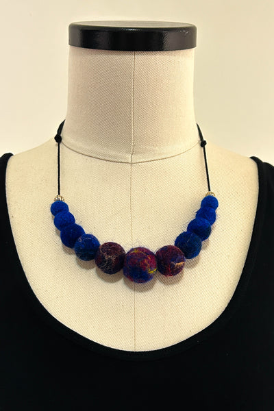 Wool Necklace in Sapphire Ruby