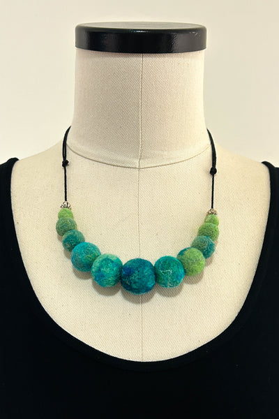 Wool Necklace in Sea Glass